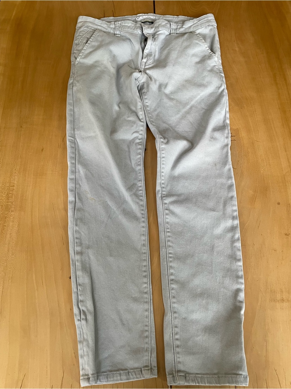 Men's Light Blue Gray Casual Jeans - Classic Straight Fit